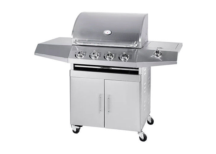 4 Burner Freestanding Gas Griddle BBQ Grill Stainless Steel 430 25 Inch