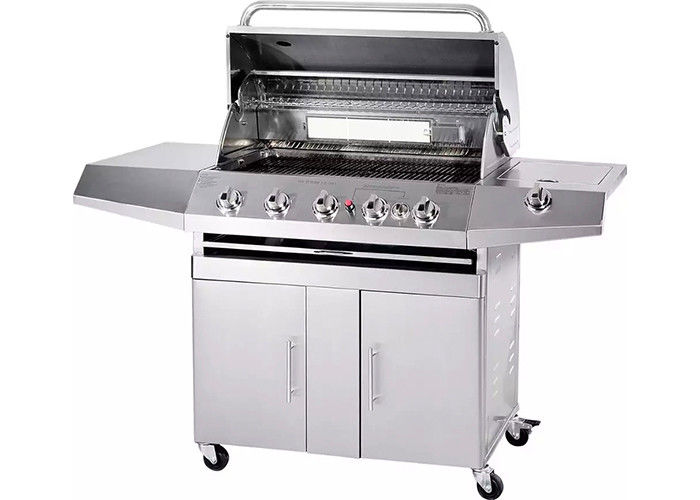 32 Inch Small Freestanding Gas Bbq Grill Outdoor Portable Camping Garden 5 Burner