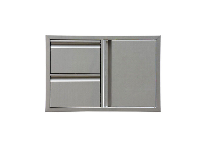 68.3 Lbs Outdoor Kitchen Door Drawer Combo Cooking Bbq Grill Island Built In Two Drawers