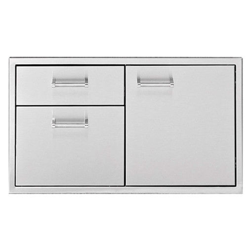 32.8" Outdoor Kitchen Door Drawer Combo Built In BBQ Grill Cabinet Set