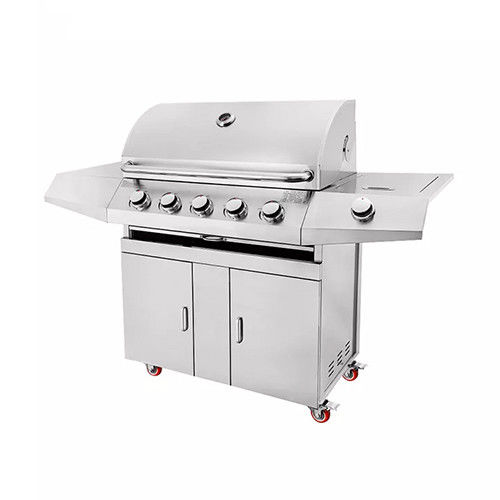 30" Freestanding Gas Grills And Oven Built In Outdoor 5 1 Burners Smokeless