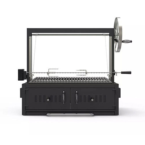 Outdoor Drop In Charcoal Grills Bbq Built In Smoker Roasting Machine Metal Roaster 50.3"