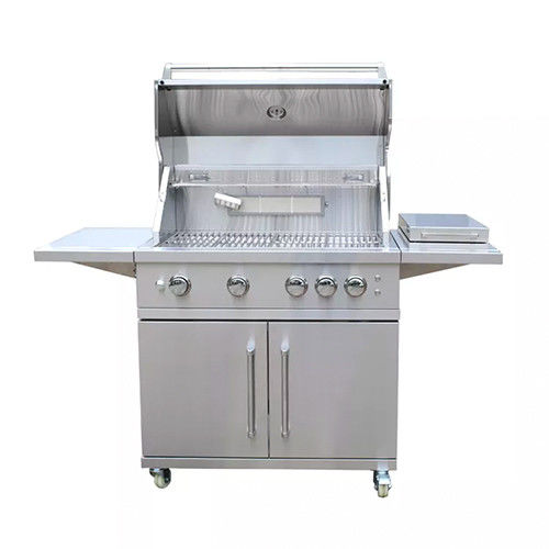Built In Barbeque Gas Grills Set Outdoor Barbeque 3 Burner With Smoker 66 Inch