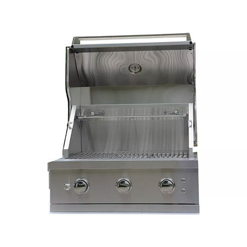 28 Inch Stainless Steel Gas Barbeque Grill For Home 3 Burner Bbq Built In 12000 BTU